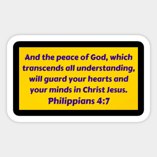 Bible Verse Philippians 4:7 Sticker